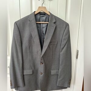 Lauren Ralph Lauren Classic Gray Brown Houndstooth Blazer Sport Coat sz 48R